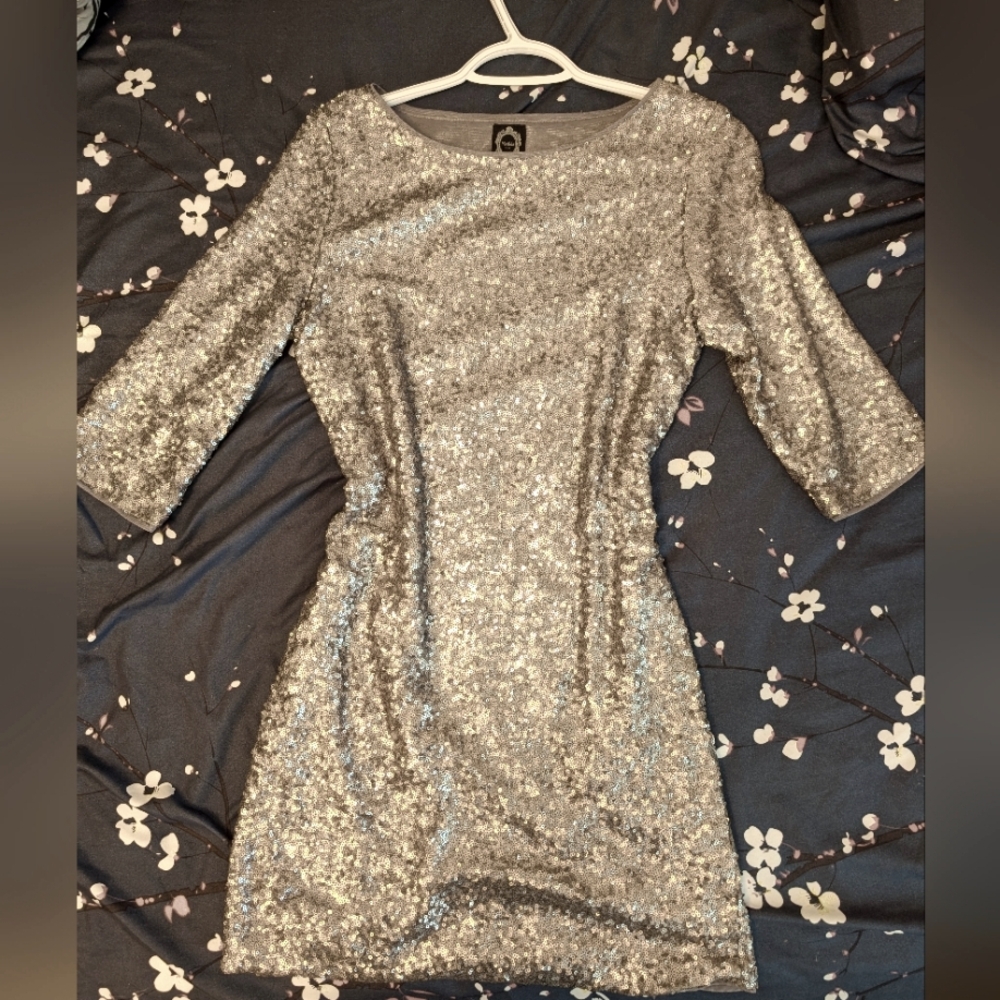 Silver Sequin Dress